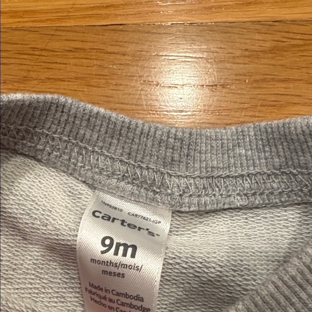 Carter's Gray Sweatshirt with Raccoon Design - Picture 2 of 2